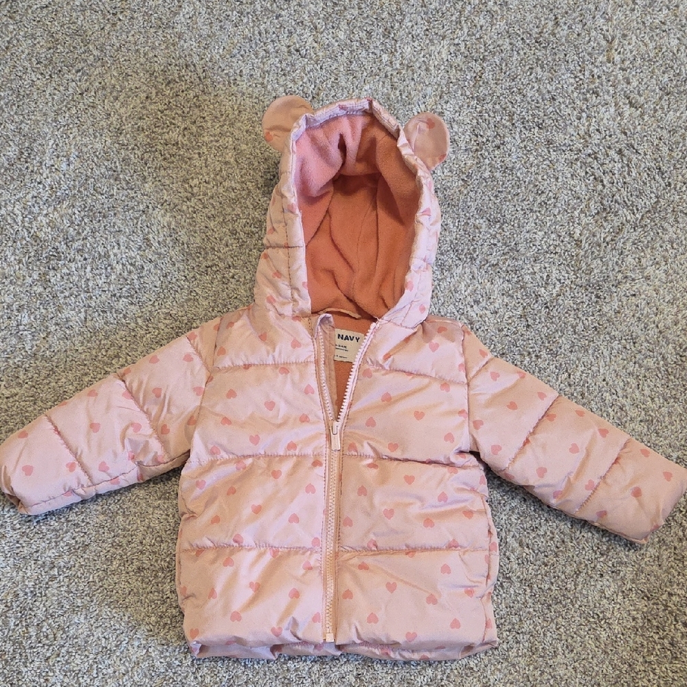 Old Navy Pink Puffer For Toddler